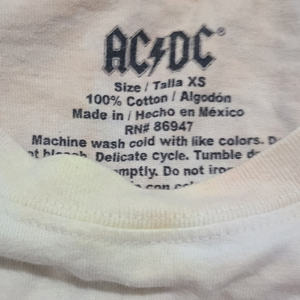 AC/DC Womens Tie Dye Multi Color T-Shirt Size XS - Picture 4 of 4
